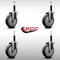 Service Caster 5'' SS Thermoplastic Rubber Wheel Swivel 3/4'' Expanding Stem Caster Set, 4PK SCC-SSEX20S514-TPRB-34-4 - alternate 4